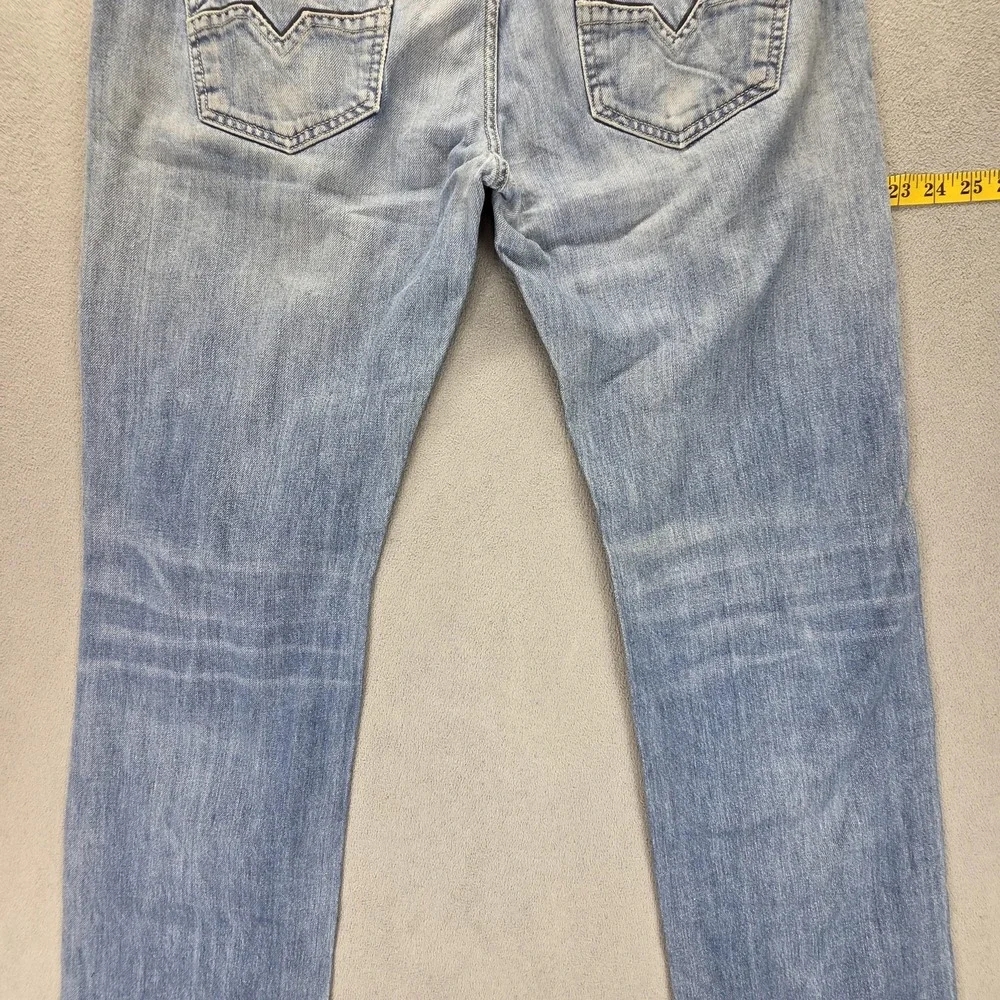 Diesel Jeans Mens 32x34 Blue Larkee Regular Straight Button Fly Made Italy 008XR